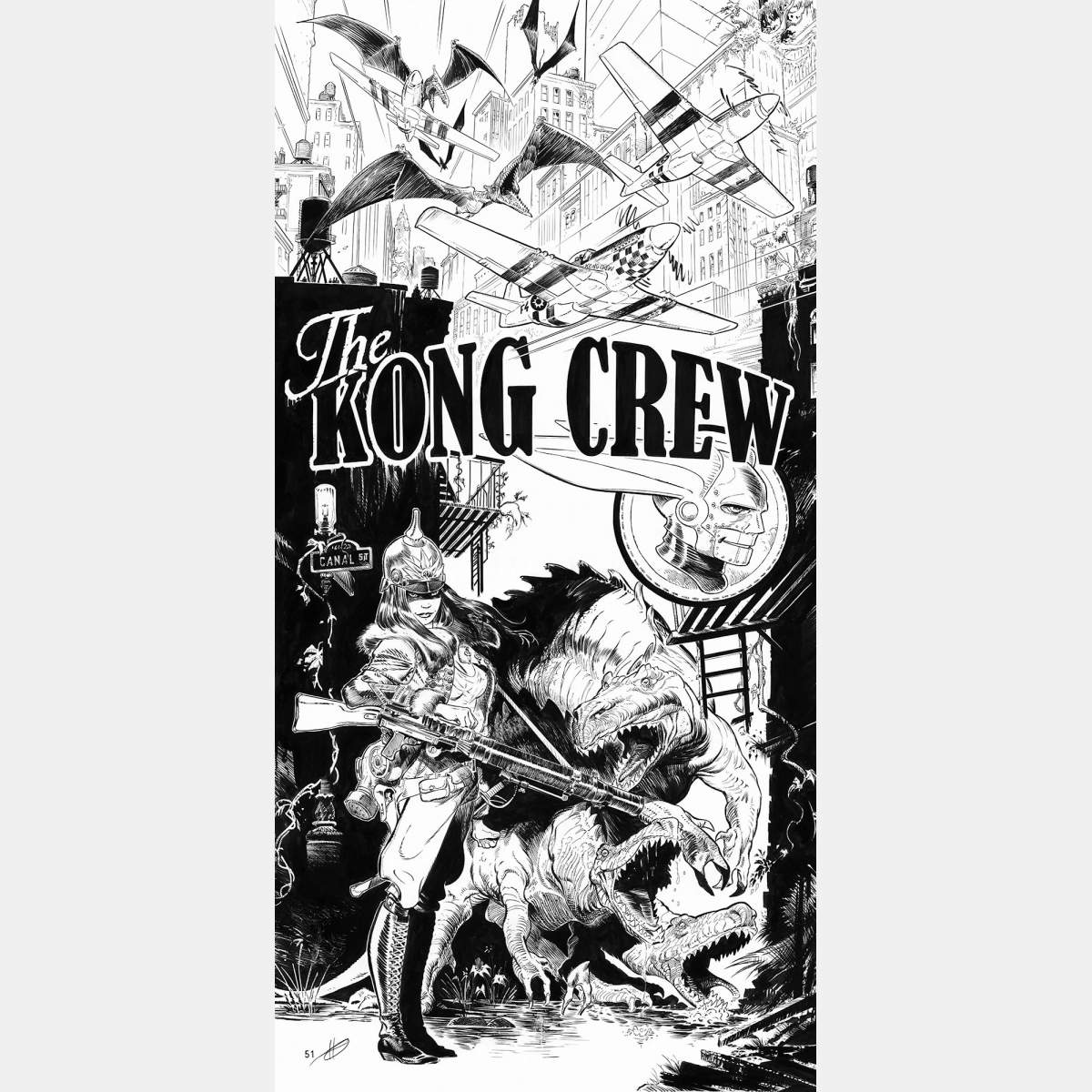 Damara Canal Street Kong Crew Print